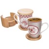 Cup Coasters, Wooden Coasters, Cup Mats, Coasters, Set of 6
