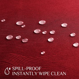 Softalker Christmas Jacquard Rectangle Tablecloth, Swirl Design Waterproof Stain Resistant Table Cover Wrinkle Free Heavy Weight Table Cloths for Dinner/Parties/Holiday - 60 x 104 Inch, Red