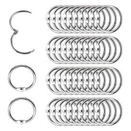 APKOL Pack of 150 Binder Rings, 25 mm Book Rings, Metal Loose Leaf Connectors, Ring Binders, Metal Book Binding Rings Loose Leaf Connectors for Scrapbook Album Crafts, Key Rings (Silver)