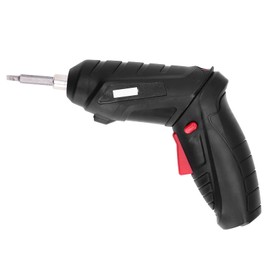 Cordless Screwdriver,Small Electric Screwdriver with 2pcs Bit Tool Set Kit,3N·m High Torsion and 180rpm High Speed Power Screwdriver,for Drilling Punching Screwing Repair(Black)