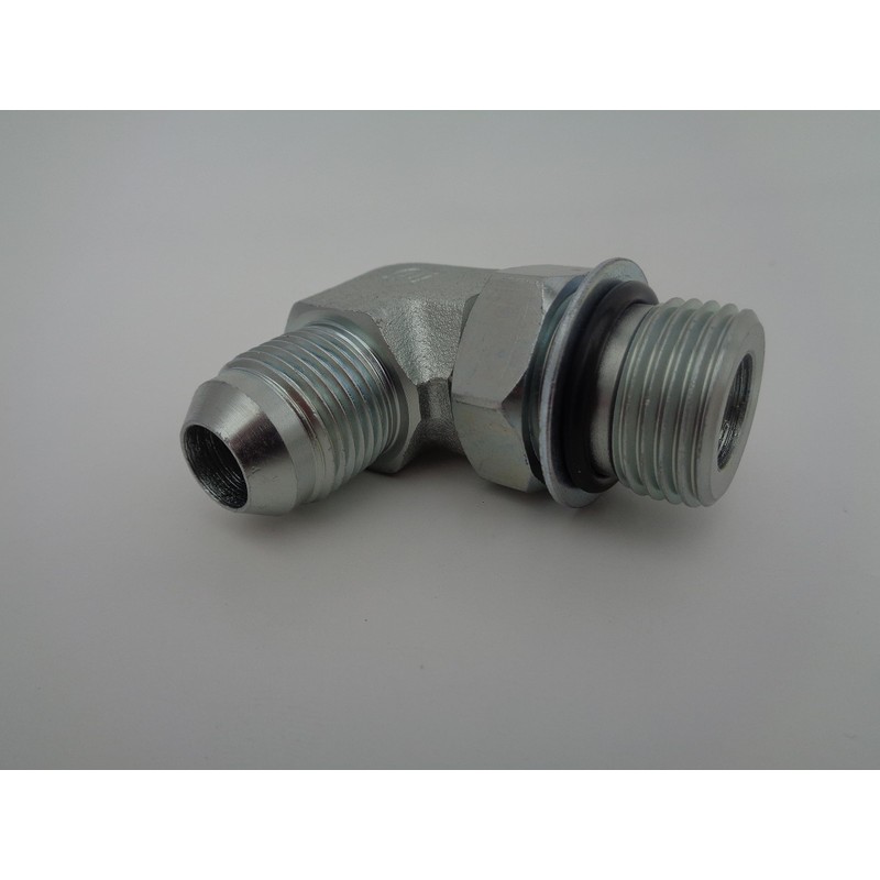 Hydraulic JIC x UNF Male/Male 90 deg Positional Compact Adjustable