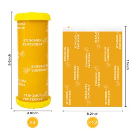 4 Pack Wasp Traps Outdoor Hanging Carpenter Bee Traps for Outside Yellow Jacket Trap Sticky Hornet Trap Bee Catcher Wasp Killer for Garden, Farm Yellow