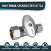 (Pack of 10) Seelink Compression 1/4 Turn Straight Stop Valve,