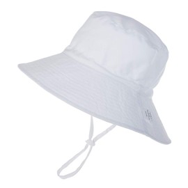 DRESHOW Baby Sun Hat Toddler Sun Protection Cap Unisex Summer Bucket Hat with Chin Strap UPF 50+