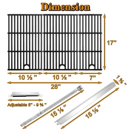 463448021 Performance 5 Burner Grill Replacement Parts for Charbroil 463449021 463458021 463451022 463450022 463455021 Char Broil G325-0002-W1 Heat Tent G327-2100-W1 Burner G426-0005-W1 Grates
