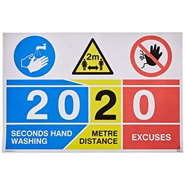 2020 20 Seconds Hand Wash 2 Metres Away 0 Excuses