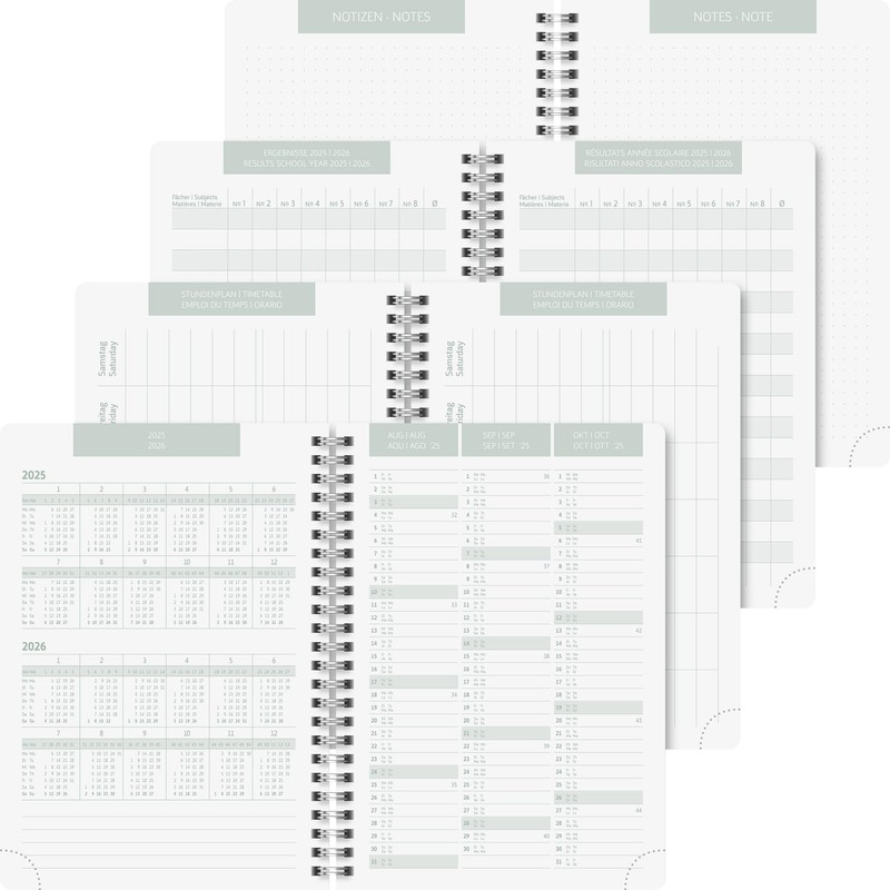 BRUNNEN School Calendar 2025/2026 "Little Plants" | A5, Plastic