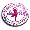 Round MDF Magnets - Purple Yoga Meditation 4193