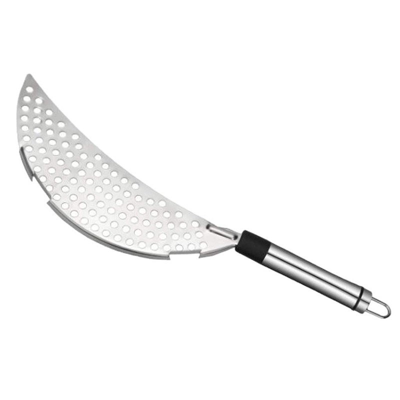 HomeDecTime Kitchen Stainless Steel Half-Moon Pan Strainer Pot Drainer Pasta