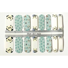 Glam Girl Nails Panda Pride Nail polish strips / Nail Wraps / Nail Stickers