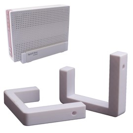 Xebtec Wall Mount for Fritz!Box 6690, 6591, 6590 Cable - Perfect Fit Fritz Bracket - White - Space-saving & Stable for FritzBox - Made in Germany | Xebtec
