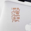 Decal Stickers of Angel Mom (Nut Brown) (Set of 2)