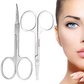 Eastrise Nail Scissors,Eyebrow Scissors,Professional Multi-Purpose,Manicure Curved Blade Scissors for Men and Women Nails, Cuticle, and Thick Toenails