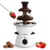 Nutrichef 3 Tier Chocolate Fondue Fountain - Electric Stainless Chocolate
