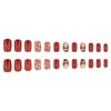 24 Pcs Red Valentine’s Day Press on Nails Square Medium