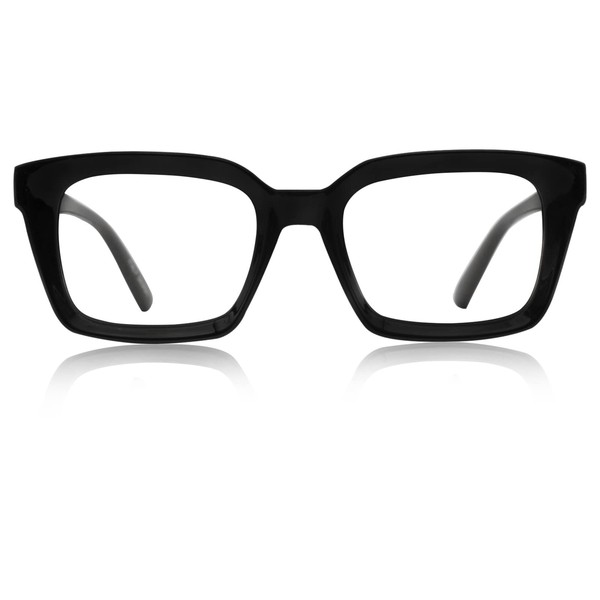 AEZUNI Retro Reading Glasses Women 2.75 Oversized Square Frame Fashion
