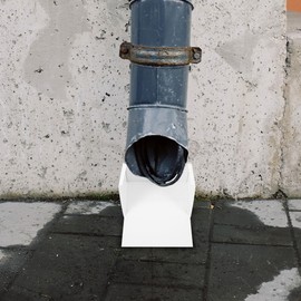 DOITOOL Splash Blocks for Gutters Downspouts, 6.9 inch Rain Gutter Downspout Splash Block, One-piece Molding Design for Water Drainage, White