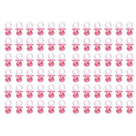 Tayarana 200 Pieces Tiny Acrylic Baby Pacifiers for Baby Shower Party Favors Filler Decorations Ice Cube Game Supplies Table Decor (Pink)