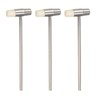 HARFINGTON 3pcs Double Face Small Plastic Metal Hammer 5" Round