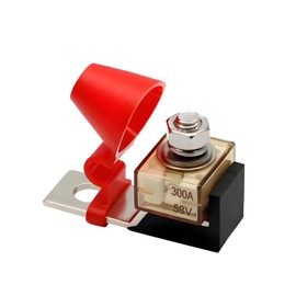 KVAEY Battery Terminal Fuse Kit, 300A 58V Rated Battery Fuse and Waterproof Terminal Mount Fuse Block, Battery Terminal Fuse Block Kit for Cars New Energy Vehicles RVs Cruise Ships