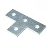 Newhouse Electric 4 Hole Strut Channel T Bracket, Silver (No