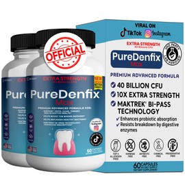 PureDenfix Max – Extra Strength Probiotic Supplement with 40 Billion CFU – Supports Teeth, Gums, Ear, Nose, Throat & Digestive Health – 60 Capsules (2)