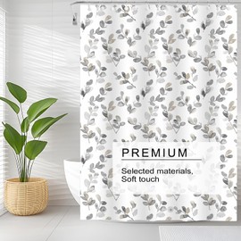 FINEBAT Shower Curtain Liner 72 x 72, Plastic Waterproof 4G Lightweight Shower Liner for Bathroom, with Grommets Holes and 3 Heavy Duty Magnetic Weights