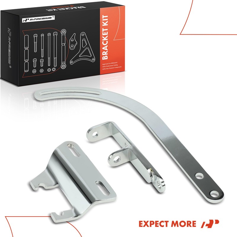 A-Premium Alternator Bracket Kit Compatible with Small Block Chevy 265