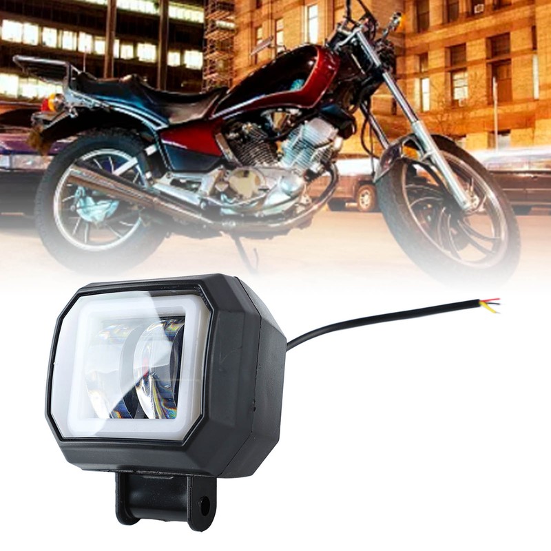 3in Motorcycle LED Headlights with Blue Aperture 20W Waterproof Bright