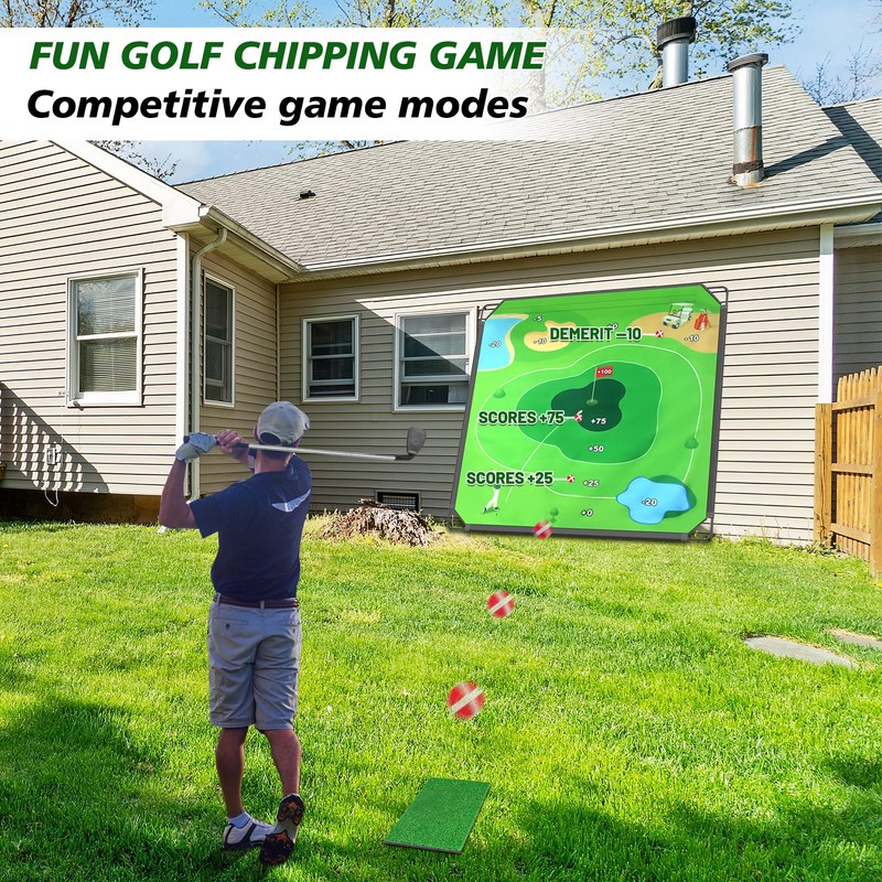 BaiYuan Portable Golf Chipping Game Set for Dads & Junior