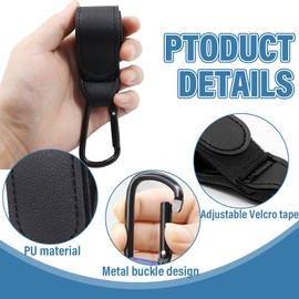 MOLZINY Pack of 4 Pram Hooks for Bags Pram Bags Holder Hook Pram Universal Trailer for Pushchair for Changing Bag Bags Shopping Bag for Pushchairs