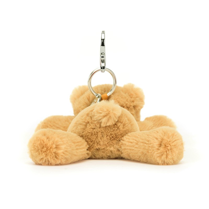 Jellycat Smudge Bear Bag Charm, 3 inches | Teddy Bear