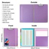 Clipboard Folio with Storage Clipboards Padfolio Notebook for Letter Size