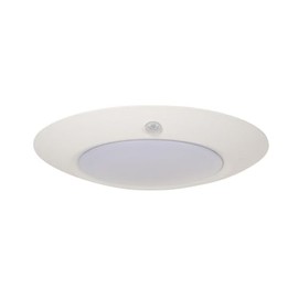 Craftmade X9007M-W-LED X90 Series Indoor/Outdoor Wet Location 6" LED Flush Mount w/Motion Sensor, 1-Light 15 Watt, 1"H x 7"W, White