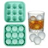 3D Soccer Ball Silicone Ice Mold, 9 Cavity Sphere Tray,