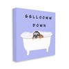 Stupell Industries Slow Down Baby Sloth Bubble Bath Lavender Purple,