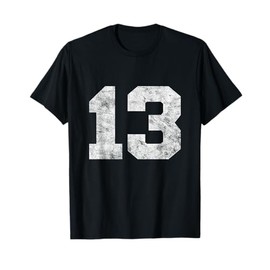 Vintage Lucky Number 13 Birthday Sports Player Team Athlete T-Shirt