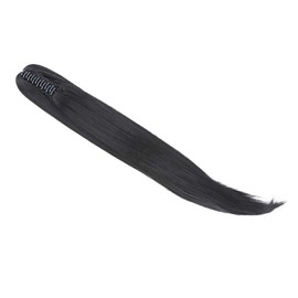22inch Long Curly Ponytail Extension Jaw Claw on Pony Tail Clip In Hair Extensions Wavy Hairpiece #Jet Black
