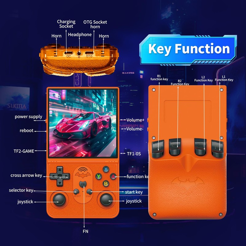 WYGAMING S600 Retro Gaming Console, Retro Handheld Console 4.0'' Screen