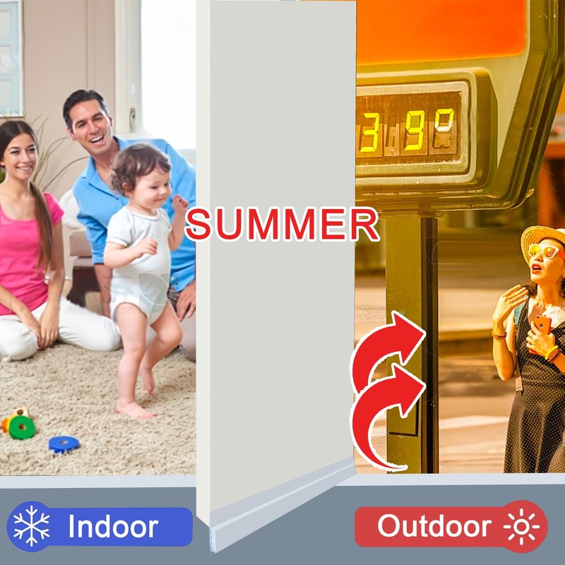 2 Pack 32 inch Door Draft Stopper Under Door Draft