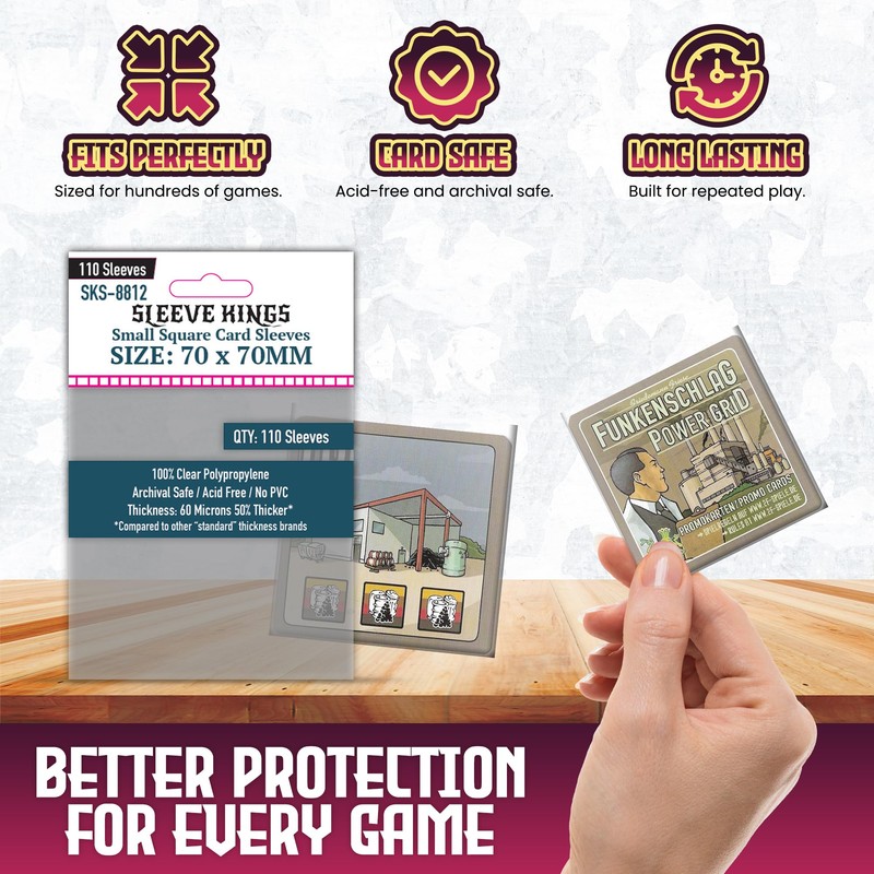Sleeve Kings Standard Card Sleeves – 110 Count, Clear 60