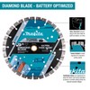 Makita E-23298 9" Thin Kerf Diamond Blade, Segmented, General Purpose
