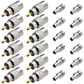 Greluma 12pcs PL259 Coax Connectors UHF Solder Plug with UG-175 Reducer for RG-58 RG-213 LMR195 RG142