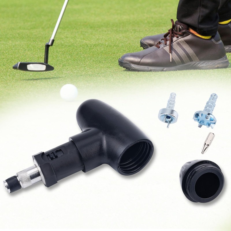 Golf Shoe Spike Wrench, Iron & Plastic Handle Universal Ratchet