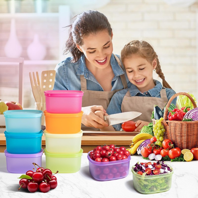 ANJUKE 7-Pack Meal Prep Containers (500ml / 17oz) — Reusable