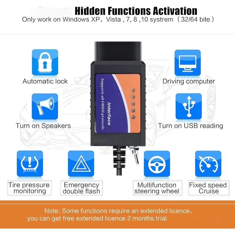 Elm 327 USB elm327 elmconfig obd2 ms hs OBDii OBD2