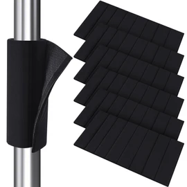 Mindsoft 6 Pcs Garage Pole Padding with Anti Slip Fabric 12 x 24 Inch Black Basement Pole Cover