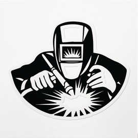 Decal Stickers of Welder Ovals Premium Indoor (No Waterproof) Vinyl Decal Stickers for Laptop Phone Accessory Helmet Car Window Mug Tuber Cup Door Wall Decoration ANDVER3561322BL