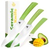Ceramic Knife Set with Ergonomic Handle, Non-Reactive and Professional Chopping