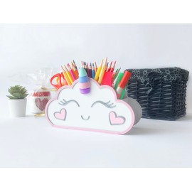 KAJAWIS Colouring Pencil Organiser Desk Organiser for Children Unicorn ECO Pen Holder (Colour 1)